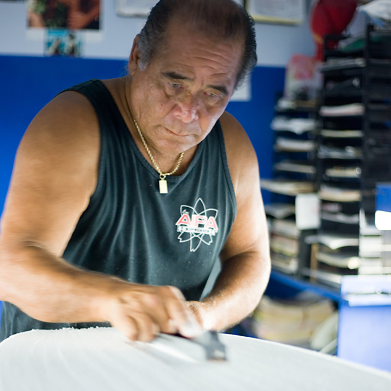 Legendary Hawaii'an surfboard shaper, Ben Aipa, 10.31.06